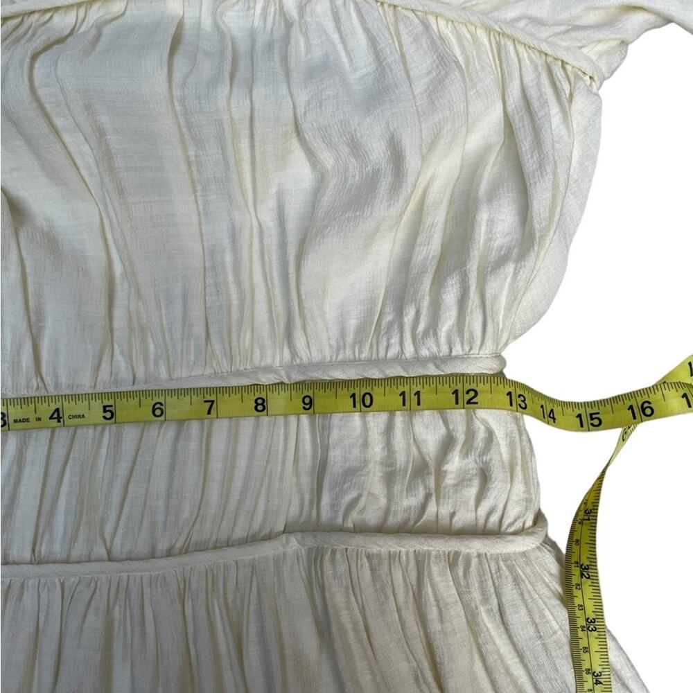NWT ASOS EDITION Smock Peasant Midi Dress Womens O Cream - Picture 11 of 16